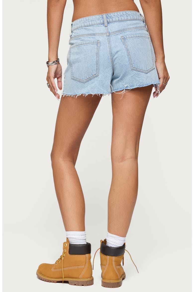 Milla Low Rise Denim Shorts, Alternate, color, LIGHT-BLUE