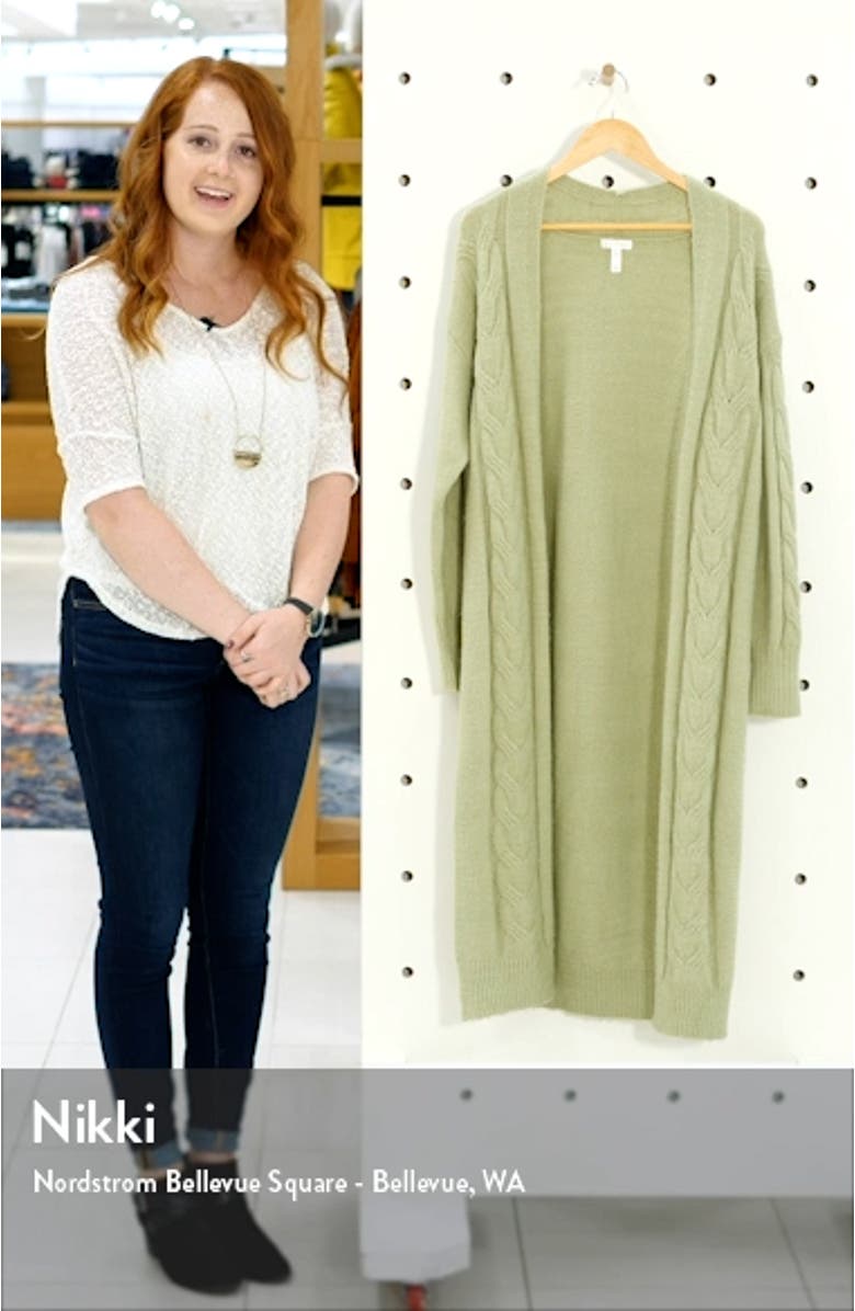 Cozy Cable Knit Longline Cardigan, sales video thumbnail