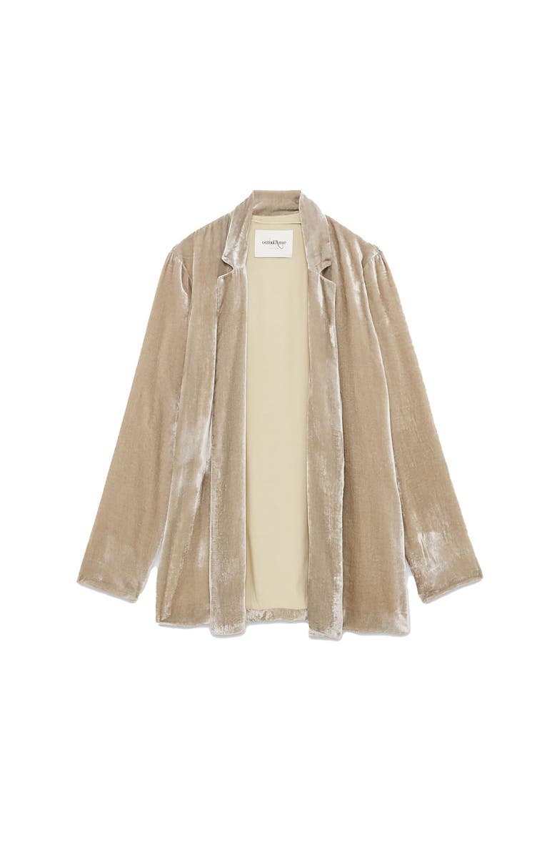 ottod'Ame Velvet Blazer, Alternate, color, Stone