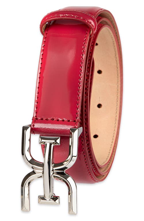 Sam Edelman Logo Buckle Belt In Red