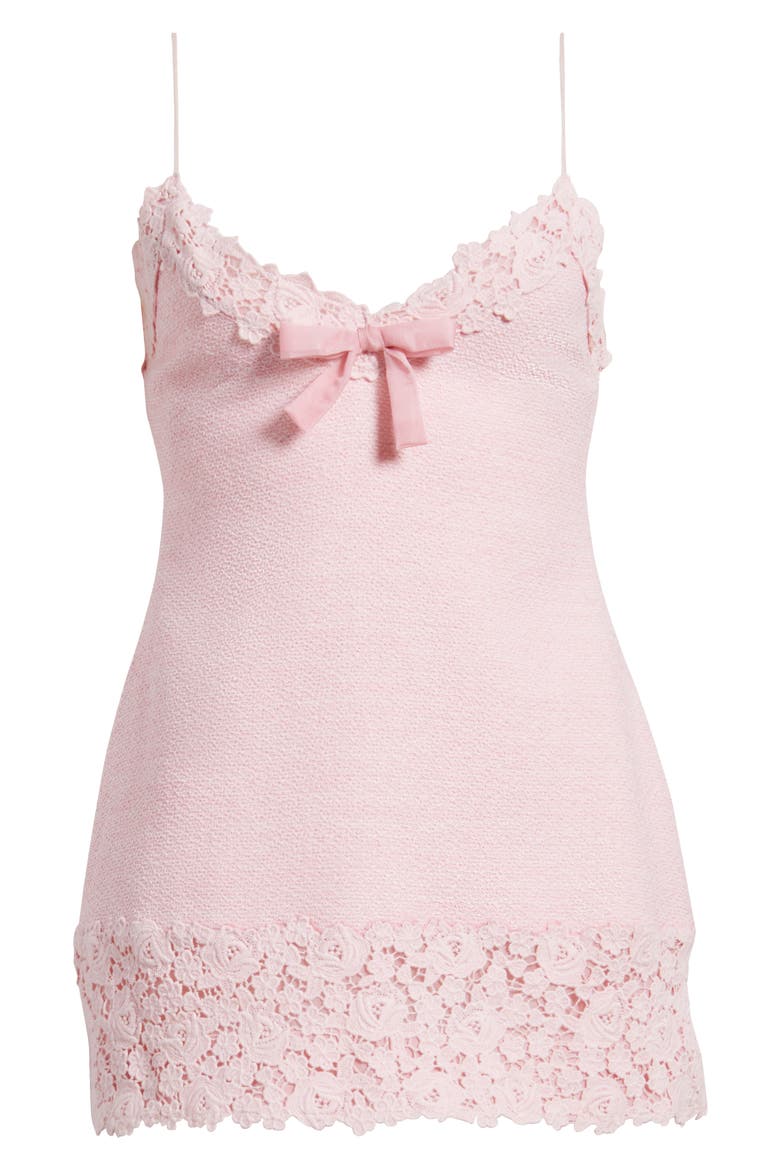 Meva Lace Trim Sleeveless Minidress, Alternate, color, STRAWBERRY SPRITZ