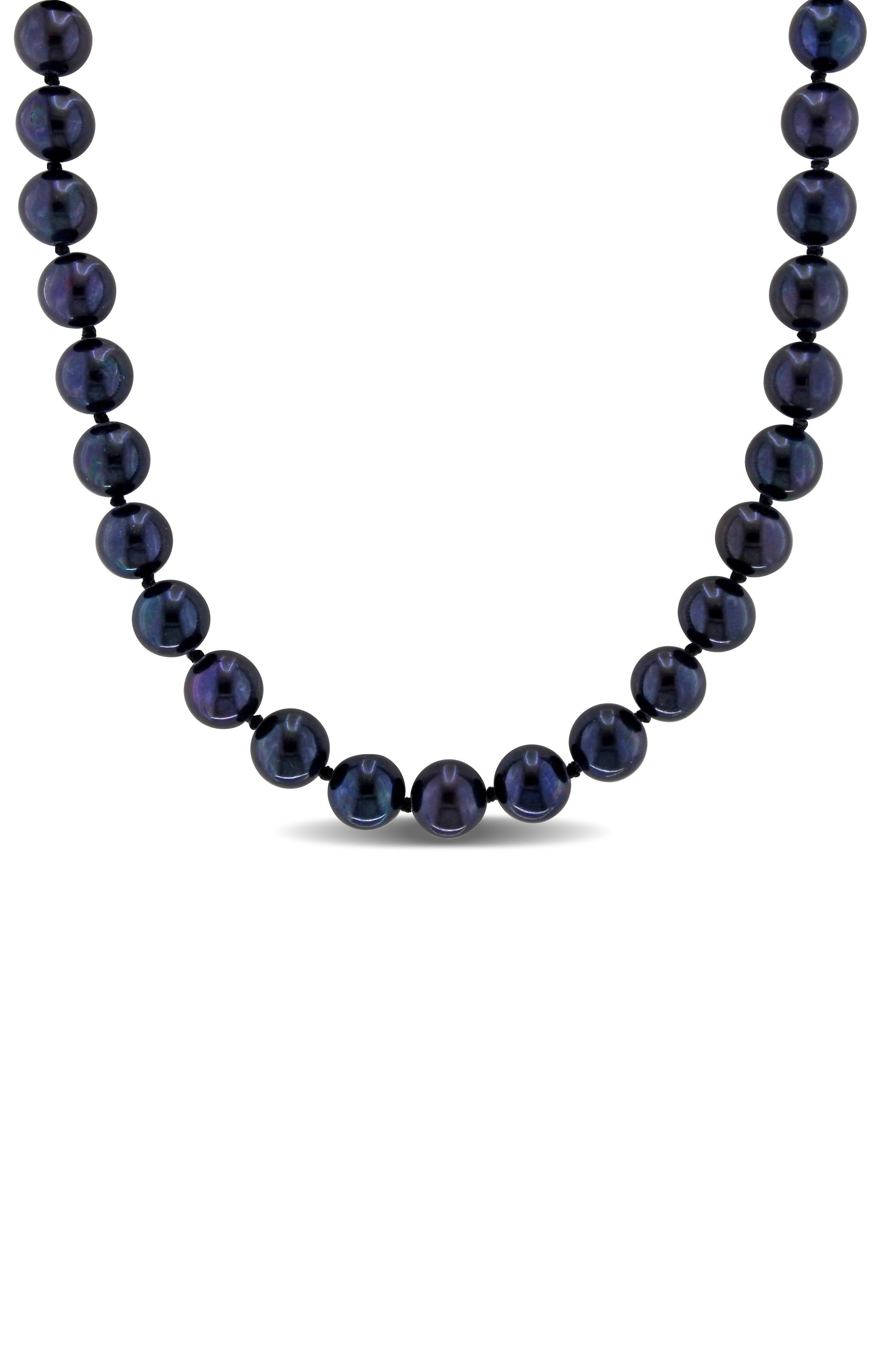 DELMAR Cultured Black Pearl Necklace, 7–7.5mm