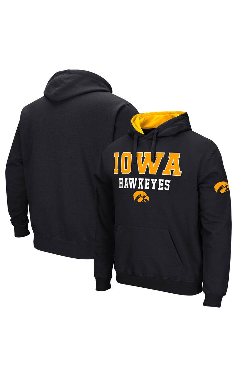 COLOSSEUM Men's Colosseum Black Iowa Hawkeyes Sunrise Pullover Hoodie, Main, color, Black