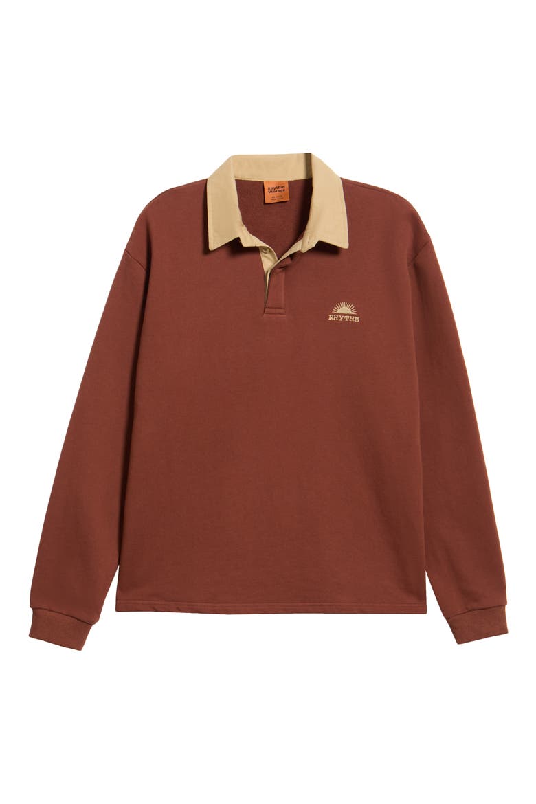 Heritage Bloom Cotton Rugby Polo, Alternate, color, BARK