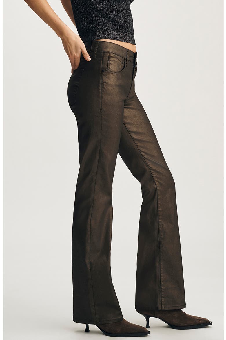 Vicky Mid Rise Bootcut Jeans, Alternate, color, BROWN SHINY GOLD PREMIUM