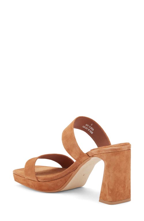 Jeffrey Campbell Danity Platform Slide Sandal In Tan Suede