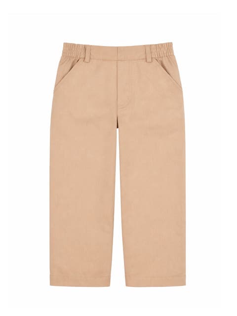 Khaki Twill Fake Fly Pants