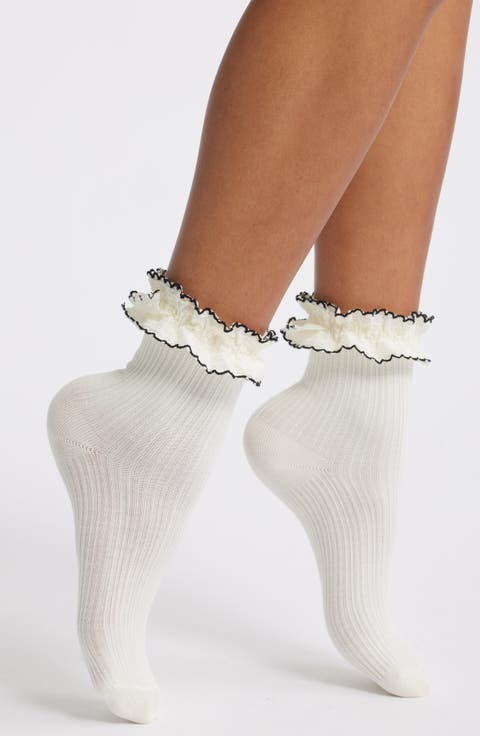 Frilly Sheer Cotton Socks
