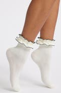 HIGH HEEL JUNGLE Frilly Sheer Cotton Socks