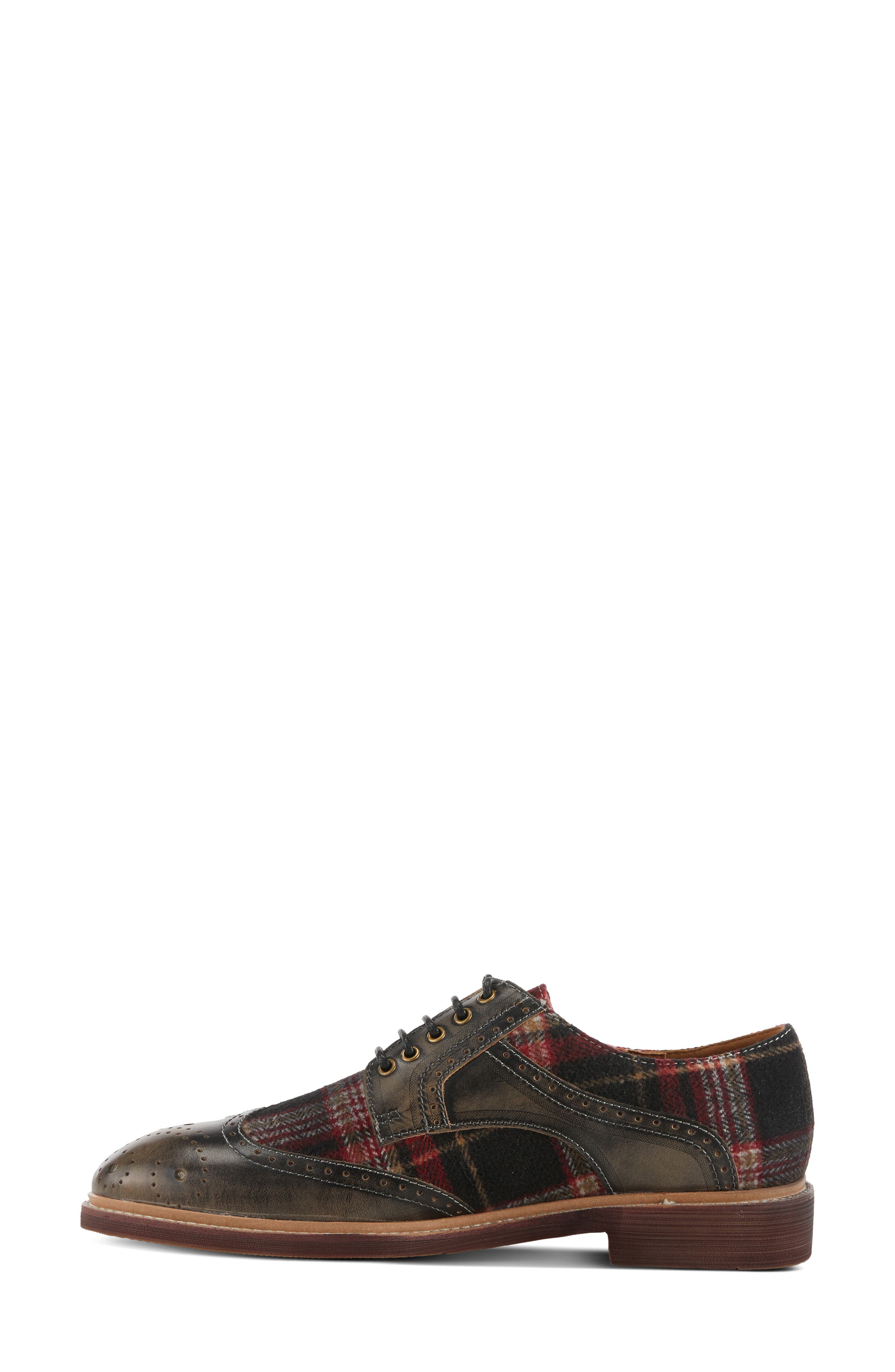 L'Artiste by Spring Step Thavo Plaid Derby, Alternate, color, Grey Multi