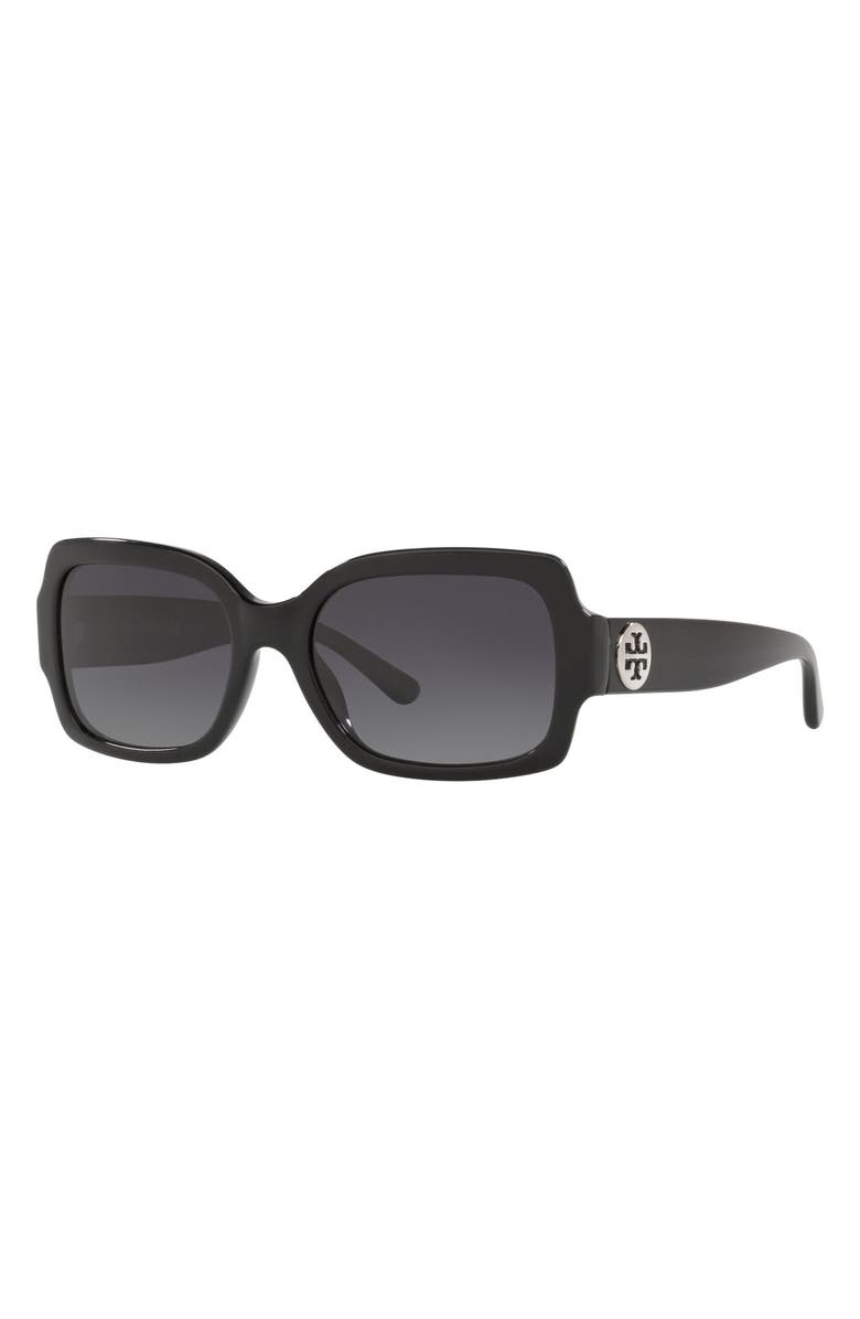 Tory Burch 55mm Polarized Square Sunglasses, Alternate, color, 