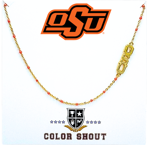 Oklahoma State University Side Necklace