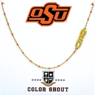 Color Shout Oklahoma State University Side Necklace