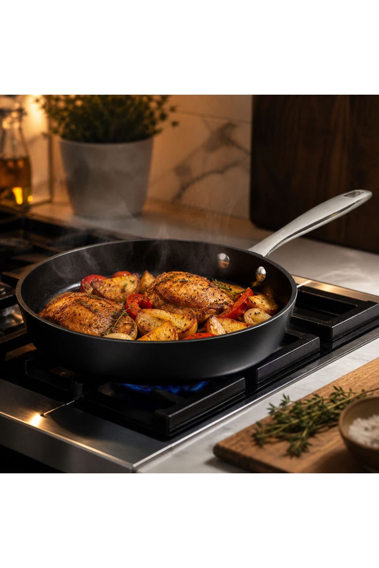 Maestro 2-Piece Ceramic Nonstick Frying Pan Set, Alternate, color, Black