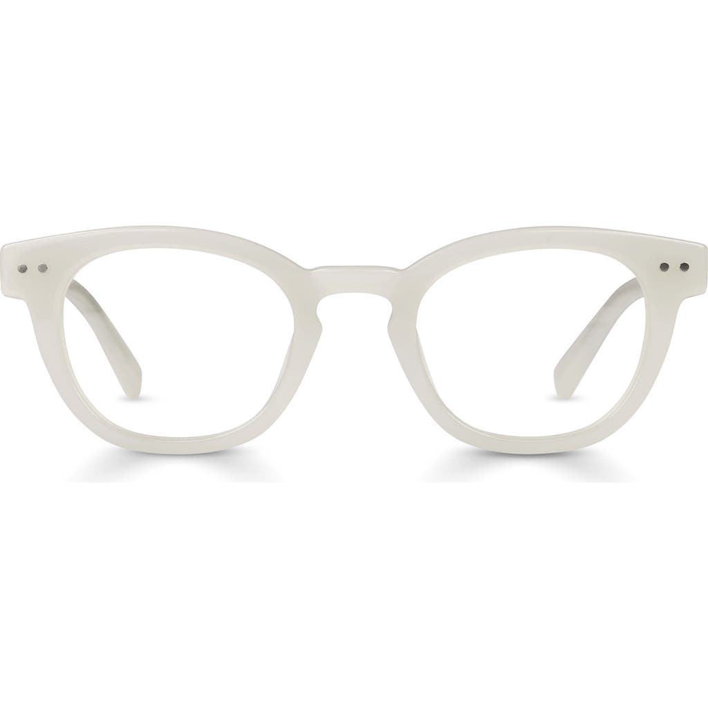 Eyebobs Waylaid 45mm Round Reading Glasses In Milky White