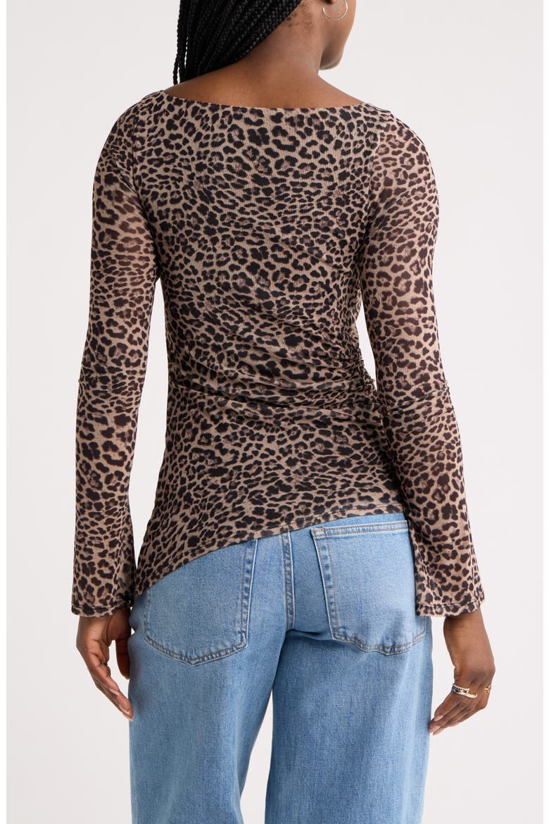 Asymmetrical Mesh Top, Alternate, color, TAN- BLACK PATTY LEOPARD