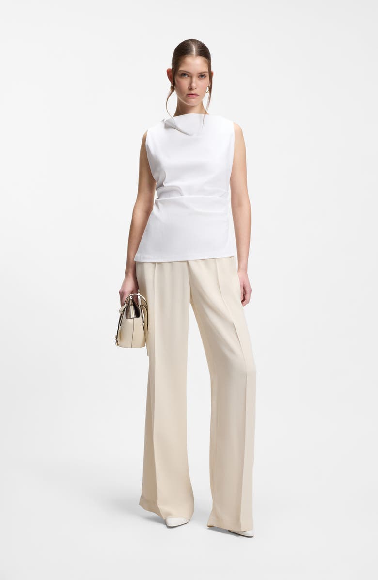 BOSS Emiaka Sleeveless Cowl Neck Top, Alternate, color, Bright White