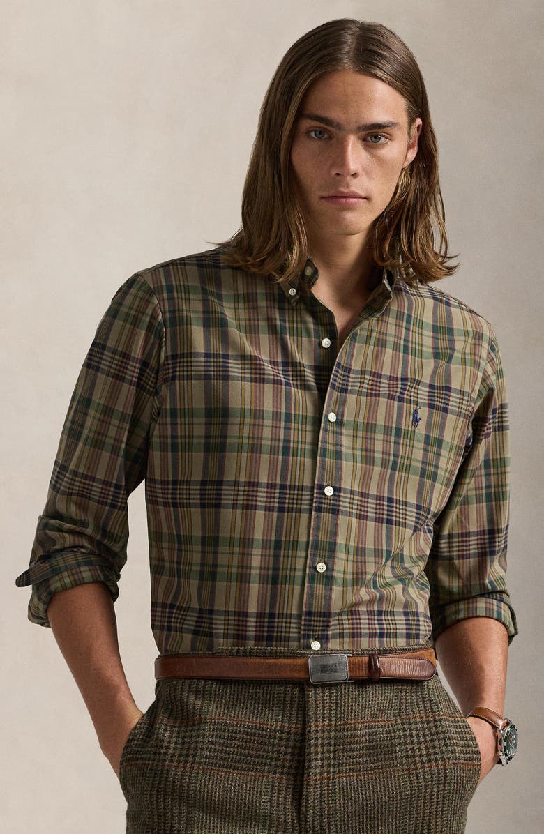 Polo Ralph Lauren Madras Plaid Button-Down Shirt, Alternate, color, 