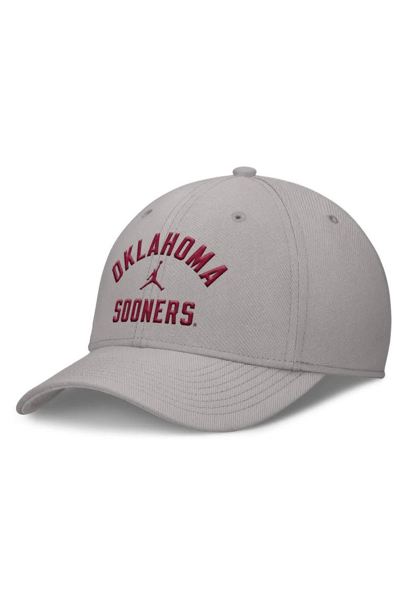 Jordan Brand Men's Jordan Brand Gray Oklahoma Sooners Rise Prep Performance Flex Hat, Alternate, color, Gray
