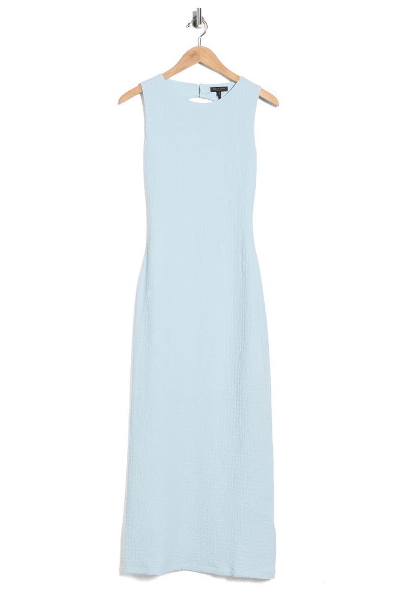 Crinkle Midi Dress, Alternate, color, SKY