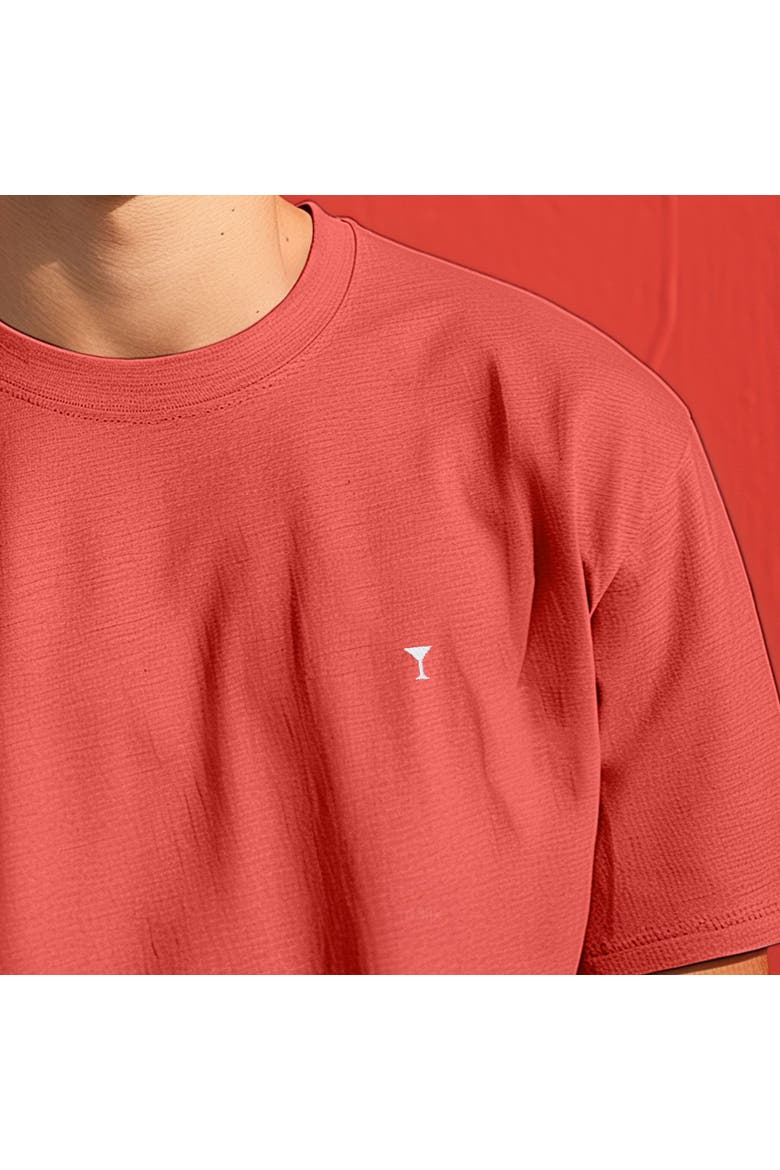 Mens Lil Martini Midweight Garment Dye Tee, Alternate, color, Flamingo