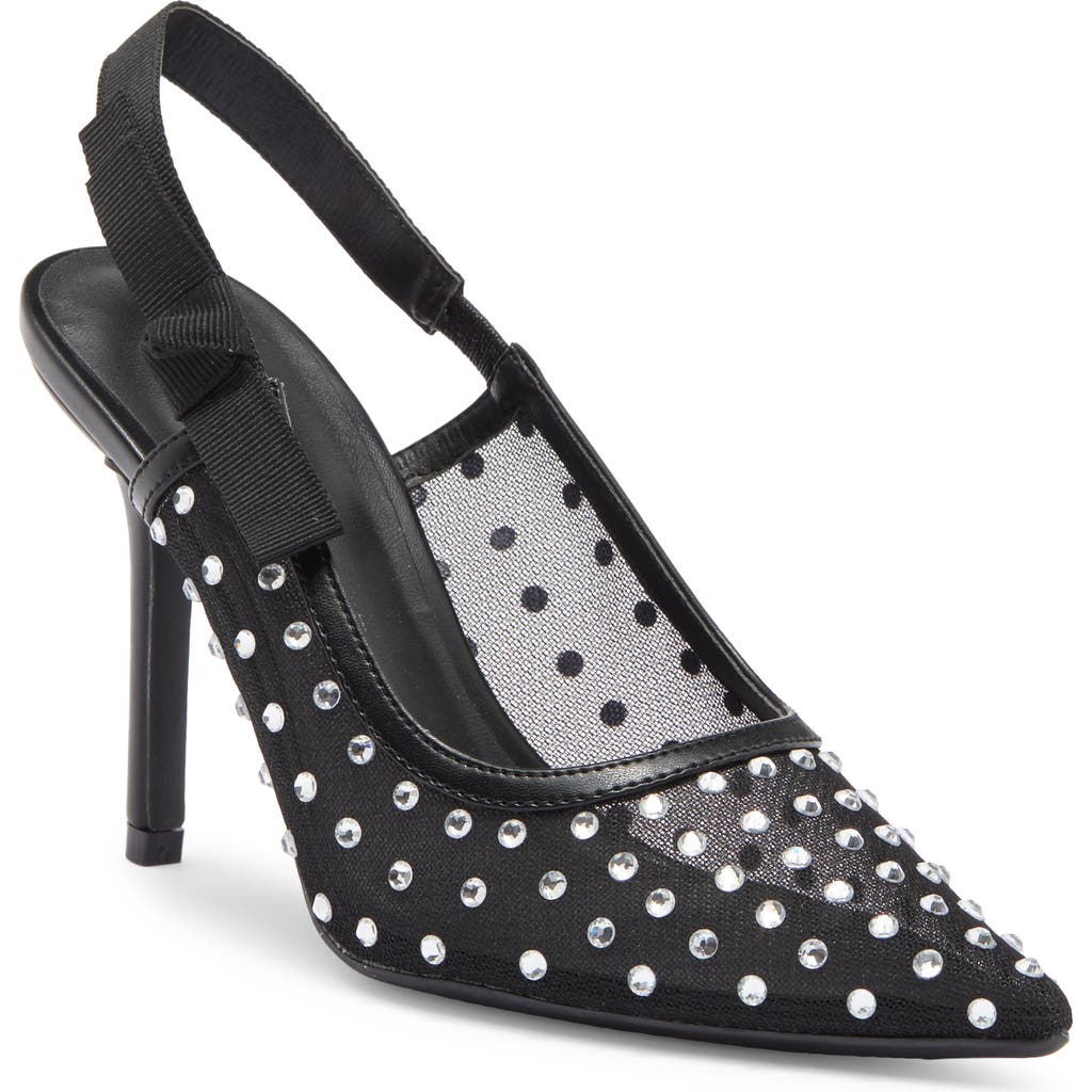Top Guy Shoes Calista Crystal Embellished Slingback Pump
