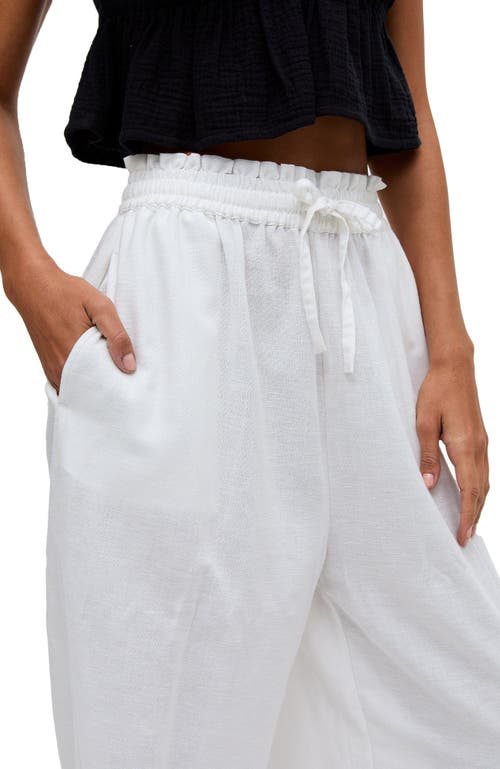 Raffya Paulina Wide Leg Trouser In White