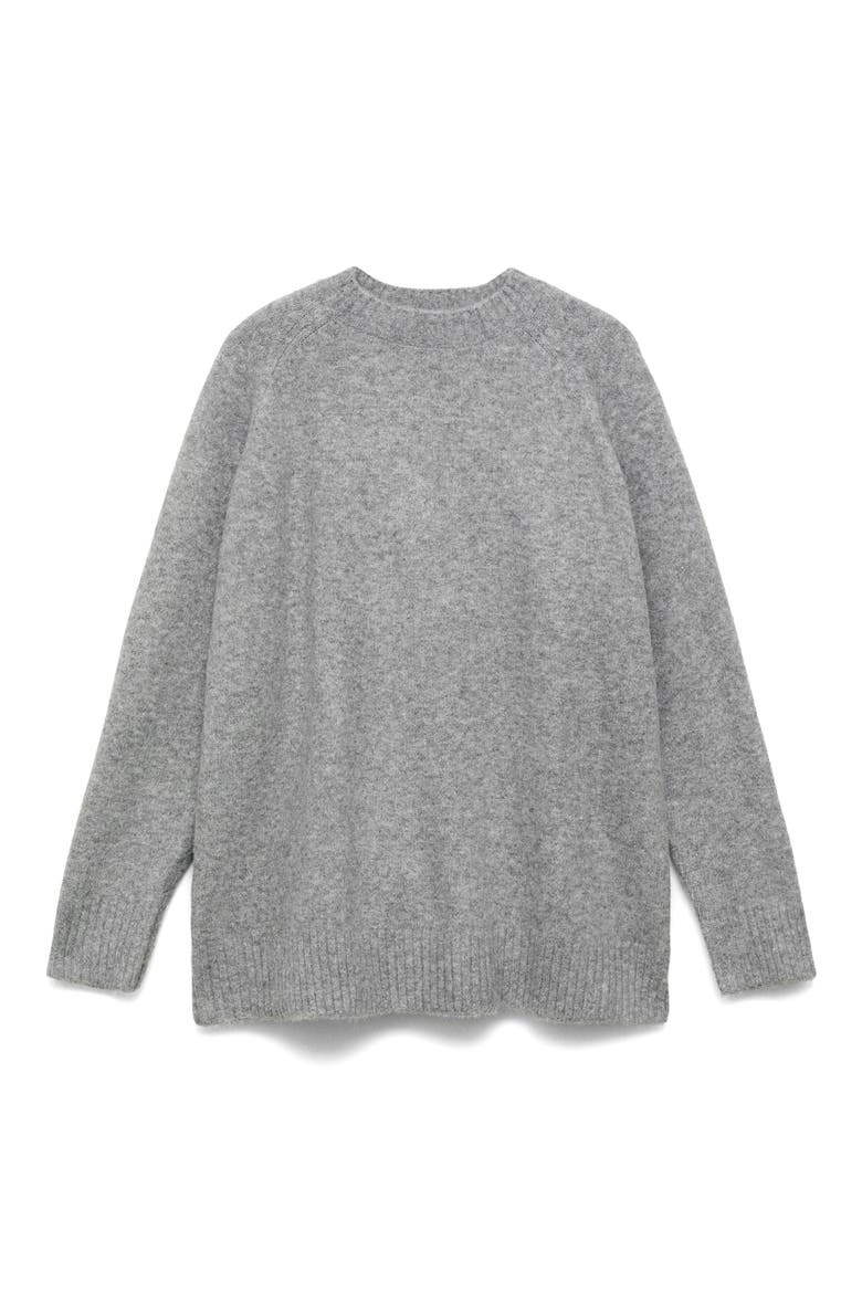 Crewneck Raglan Sleeve Sweater, Alternate, color, GREY