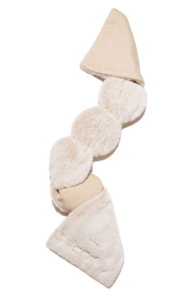 NODPOD Teddy Faux Fur Weighted Sleep Mask, Main, color, Creme