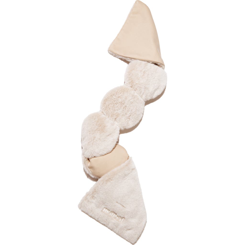 Nodpod Teddy Faux Fur Weighted Sleep Mask In Sand