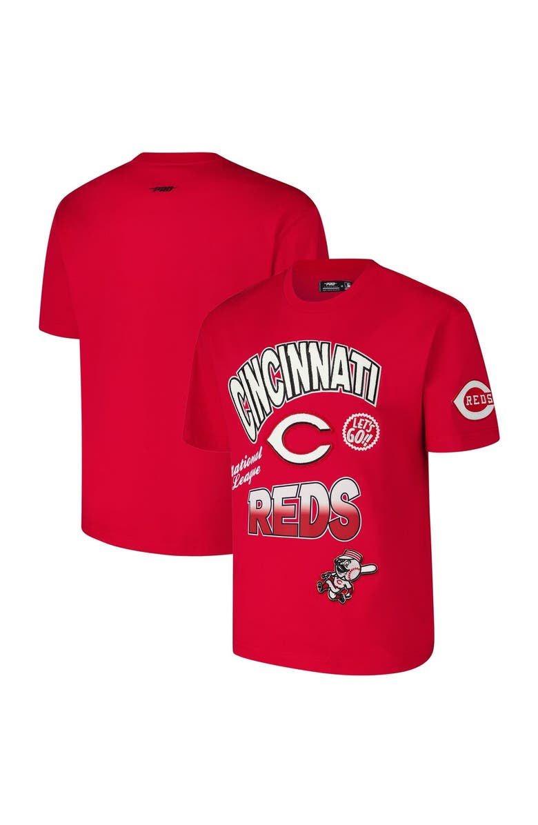 PRO STANDARD Men's Pro Standard Red Cincinnati Reds Turn It Up Dropped Shoulder T-Shirt, Main, color, Red