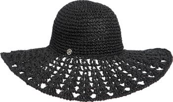 Steve Madden Textural Straw Crochet Floppy Hat | Nordstromrack display picture 1