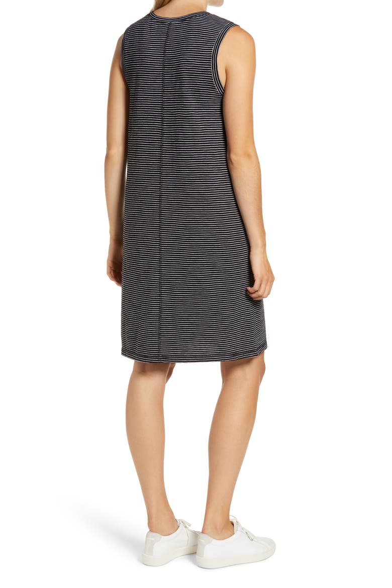 Muscle Tank Dress, Alternate, color, BLACK- WHITE STRIPE