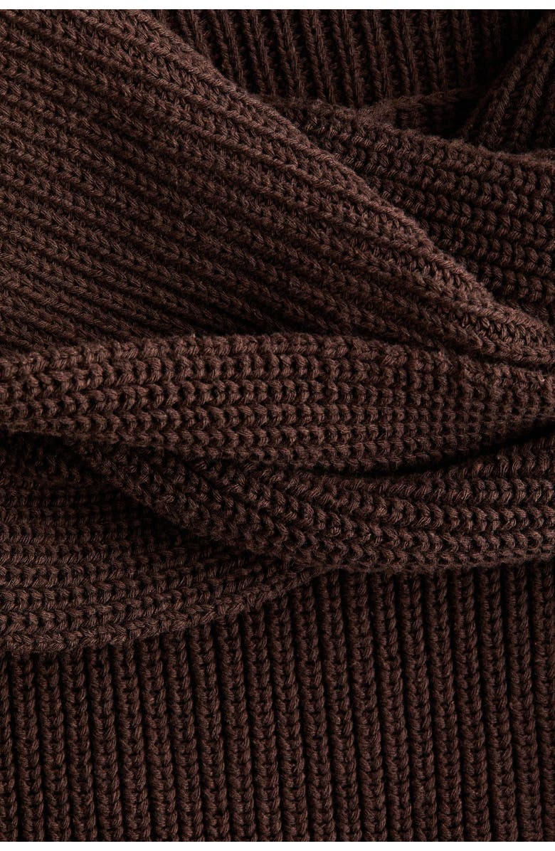 H&M Off-the-shoulder Jumper, Alternate, color, Dark Brown