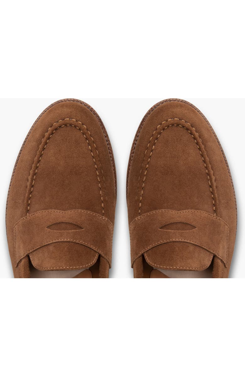Grant Stone Traveler Penny, Alternate, color, Bourbon Suede