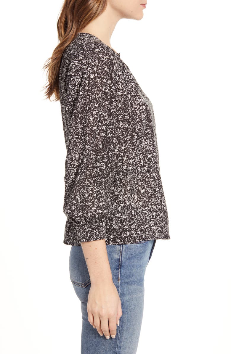 Lucky Brand Abby Floral Peplum Top, Alternate, color,
