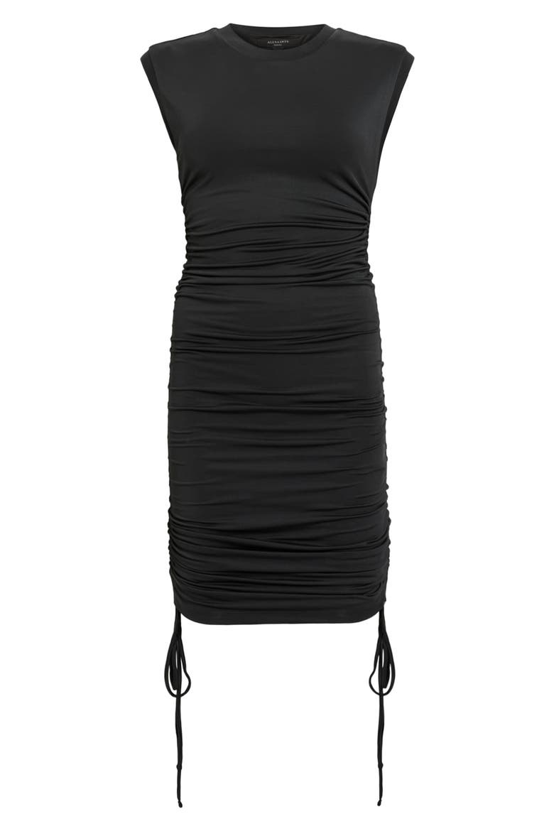 Sonny Ruched Body-Con Dress, Alternate, color, BLACK