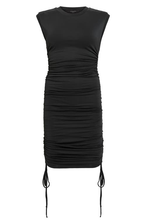 Allsaints Sonny Ruched Body-con Dress In Black