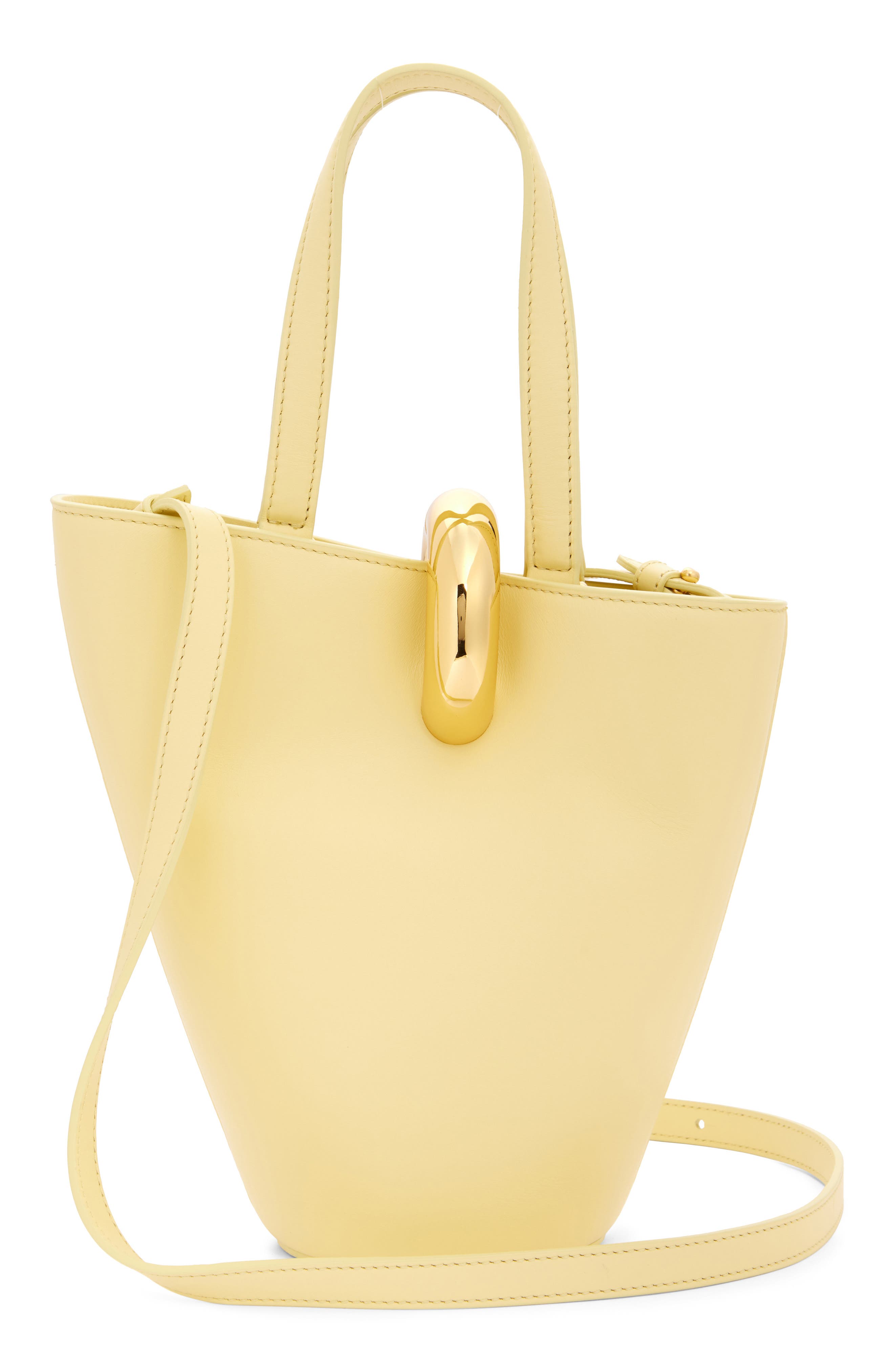 Le Petit Bambola Leather Bucket Bag, Alternate, color, LIGHT YELLOW 210