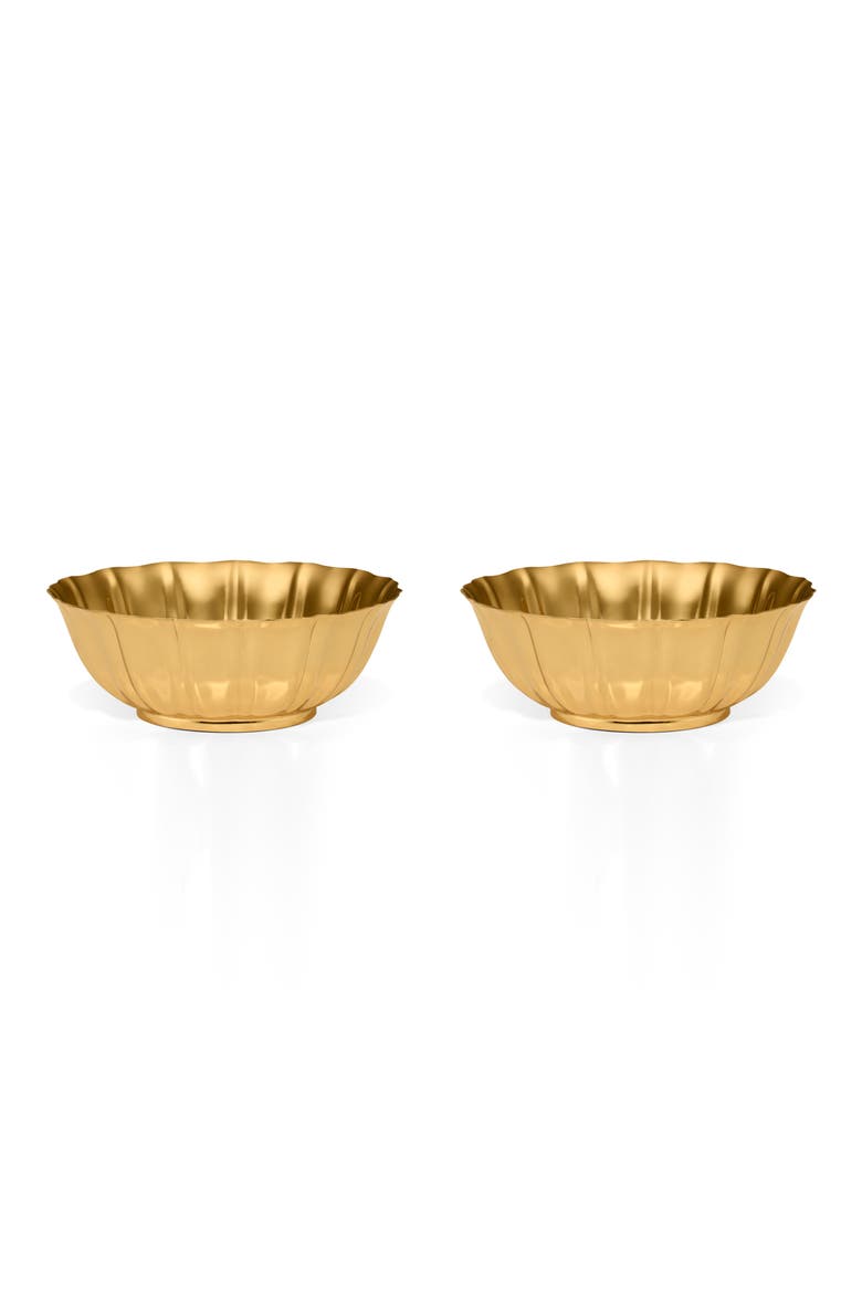 Mairie Set of Two Small Bowls, Main, color, BRASS