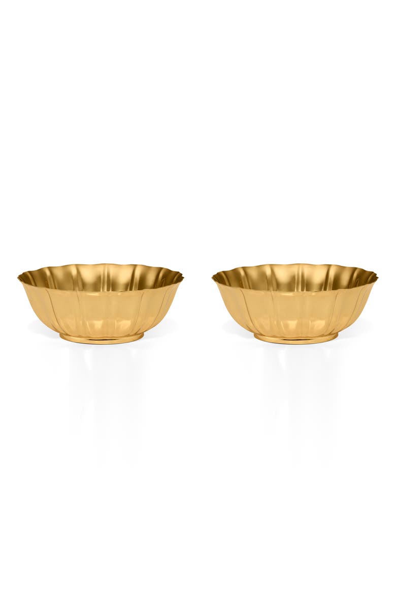 Aerin Mairie Set of Two Small Bowls, Main, color, Brass