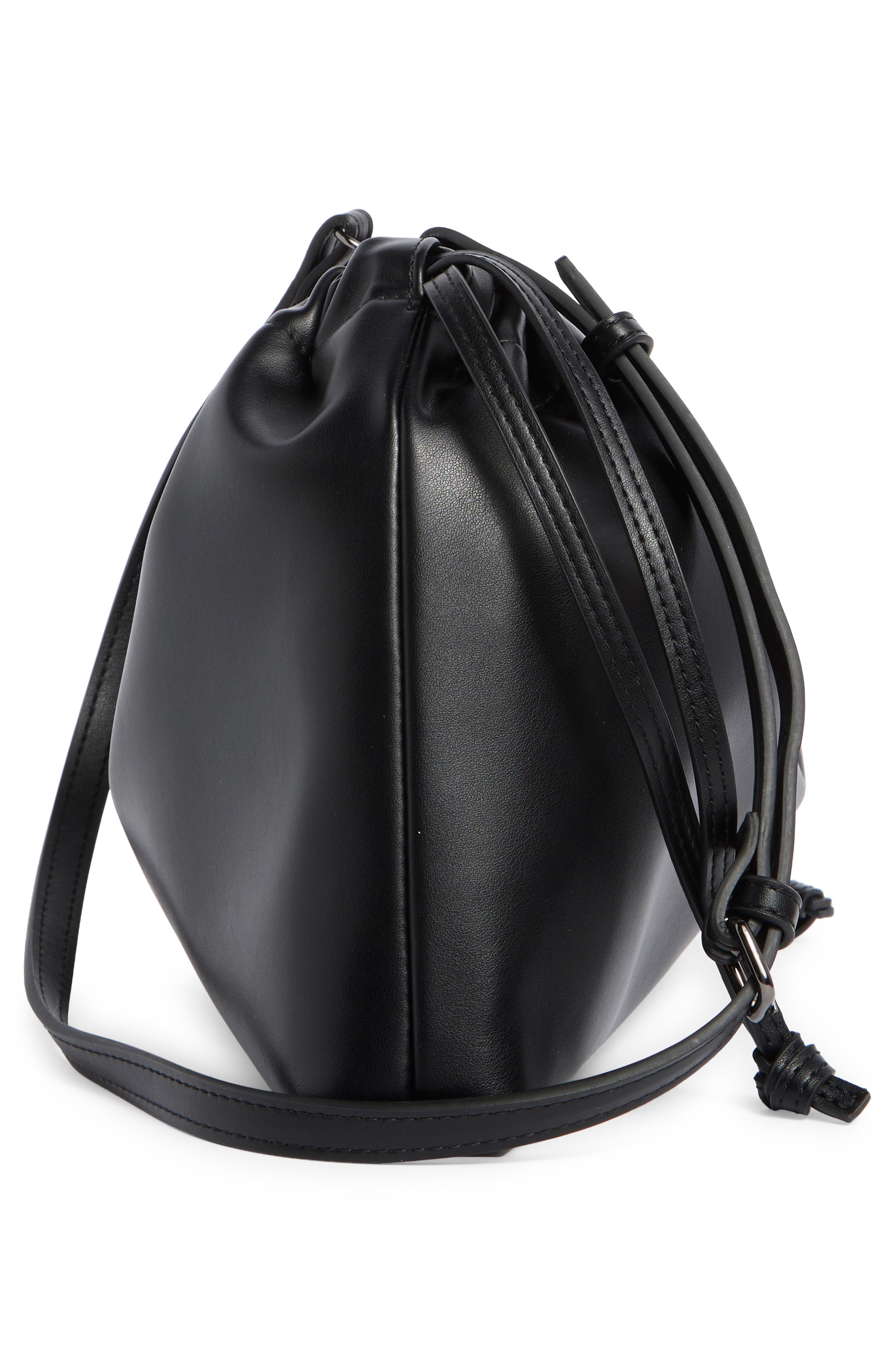BCBG Drawstring Clutch, Alternate, color, Black
