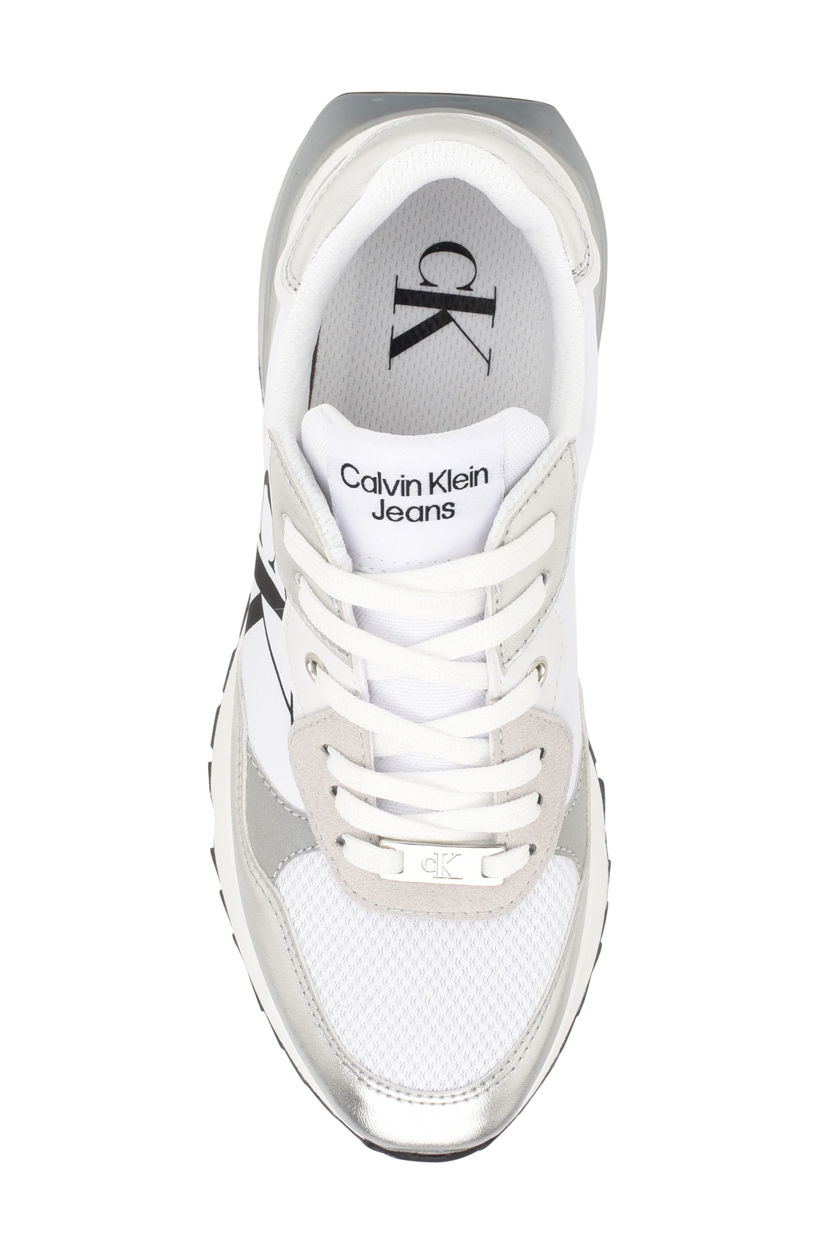Calvin Klein Magalee Mixed Media Sneaker, Alternate, color, 