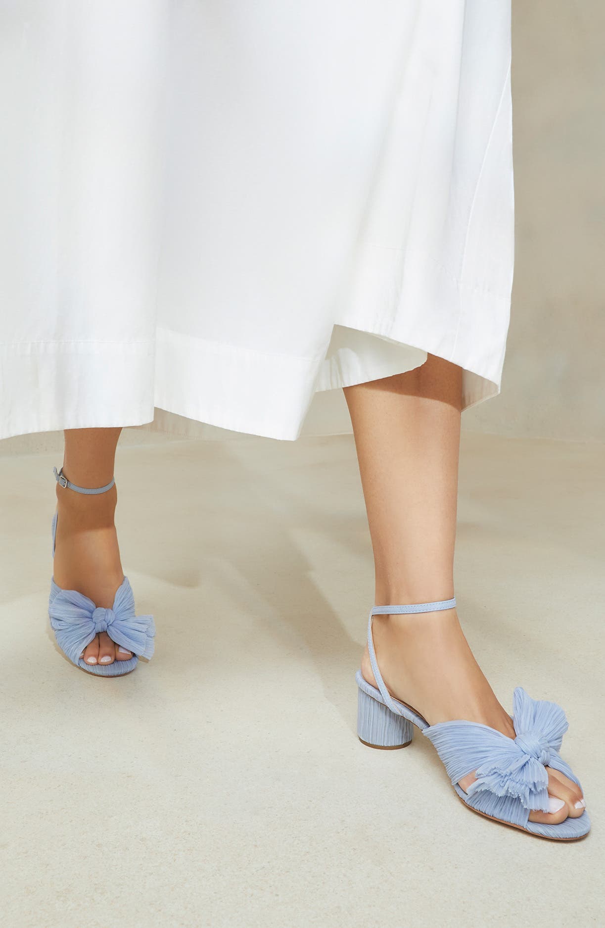 Dahlia Ankle Strap Knotted Sandal, Alternate, color, BLUE
