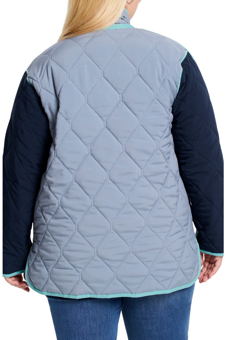 Colorblock Reversible Quilted Jacket, Alternate, color, BLUE MULTI