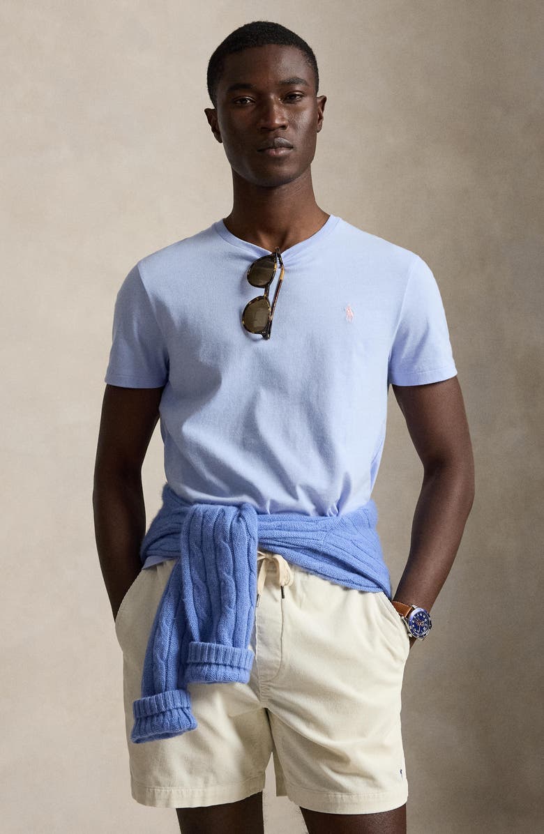Polo Ralph Lauren Classic Fit Solid Cotton Jersey T-Shirt, Alternate, color, Pebble Blue/ C3115