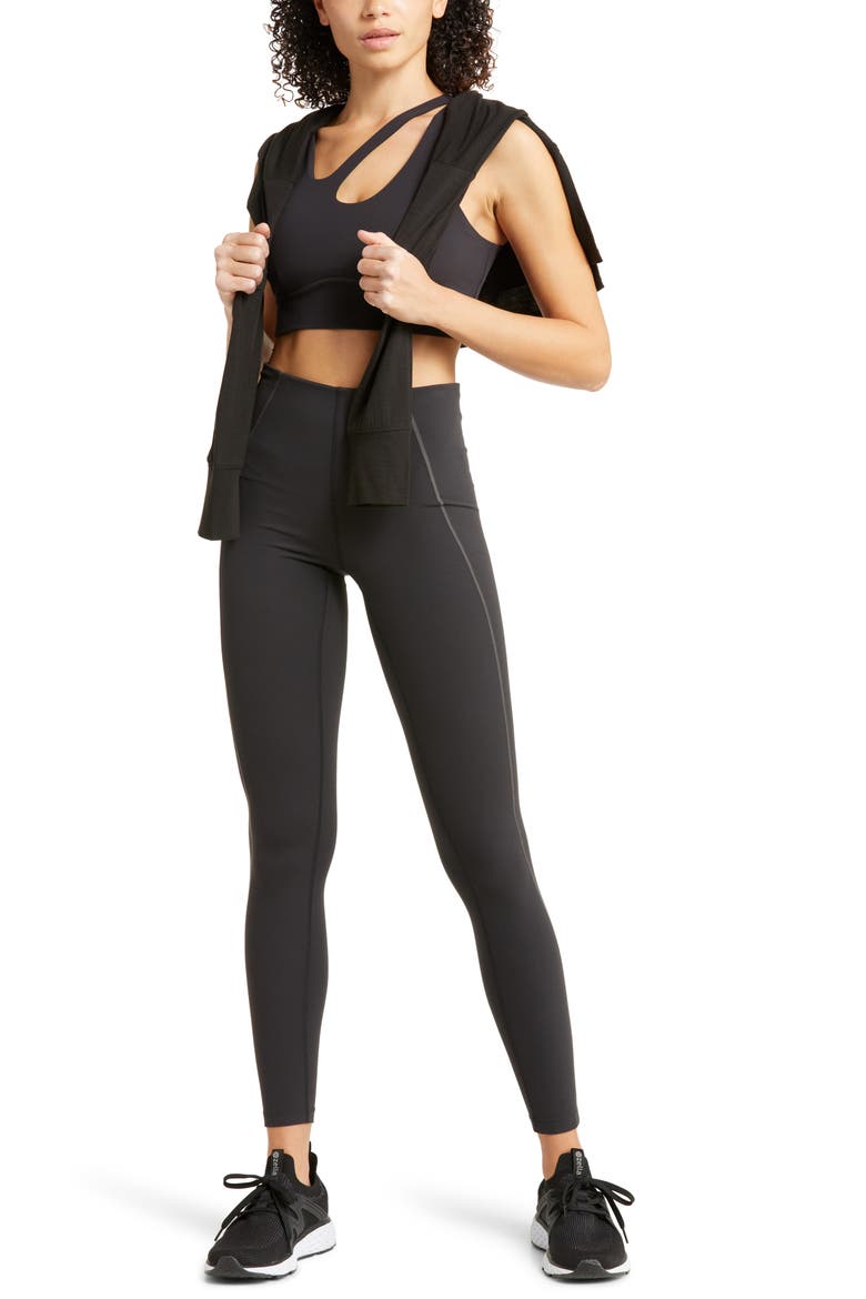 Studio Luxe HW Curve Leggings, Alternate, color, BLACK