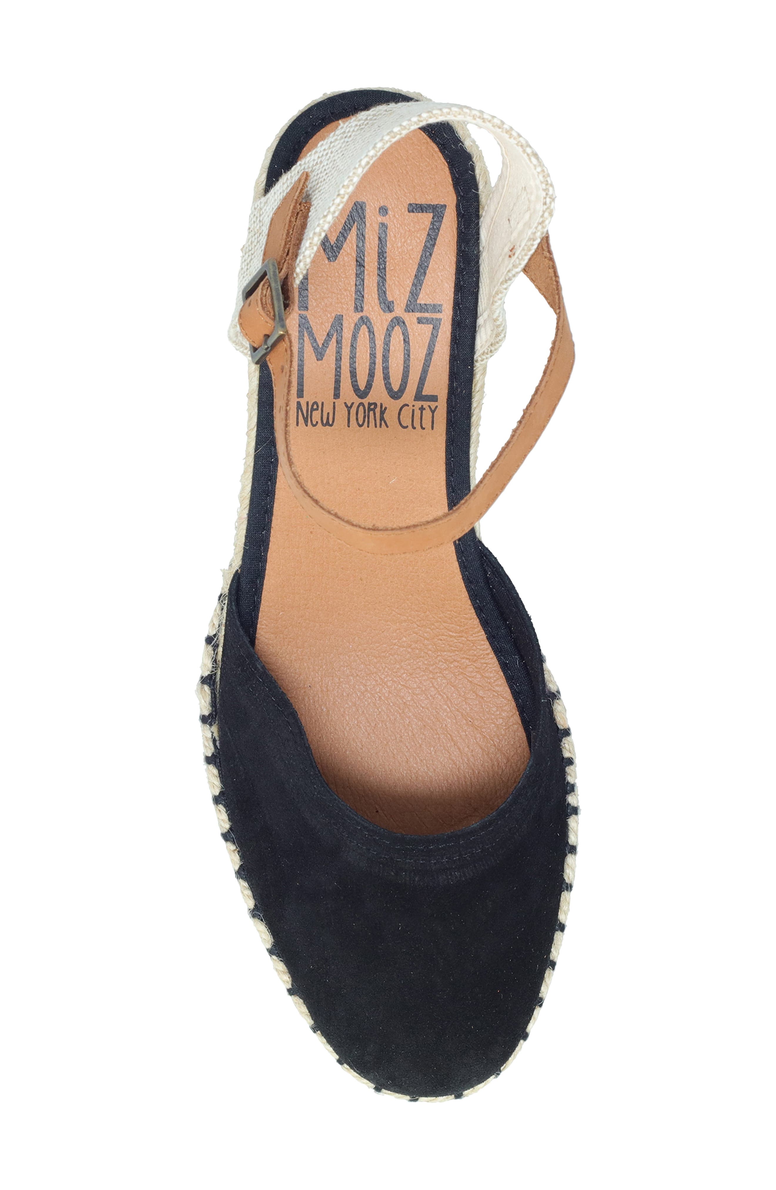 Miz Mooz Malena Espadrille Wedge, Alternate, color, Black