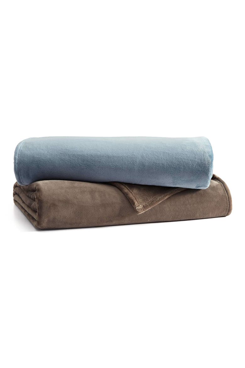 Bedford Microfiber Bed Blanket, Alternate, color, BIRDS NEST BROWN