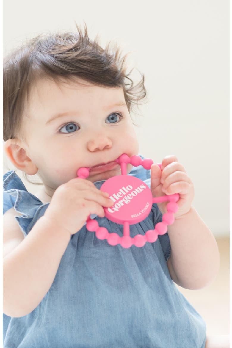 Hello Gorgeous Teether, Alternate, color, PINK